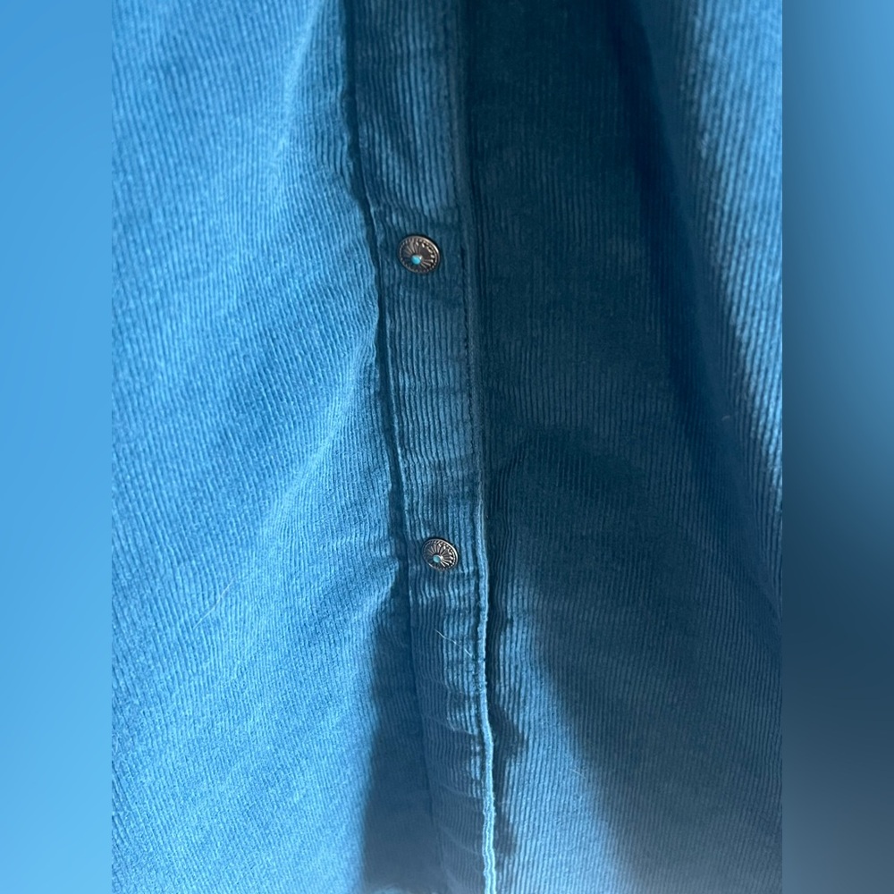 Shyanne Wale Corduroy Long Sleeve Snap Western Shirt Size L - Picture 8 of 14